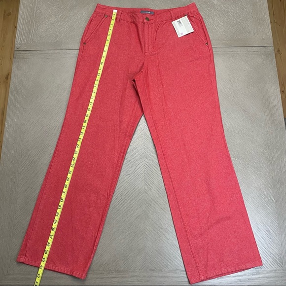 NWT Liz Claiborne Red Capri Cotton Jeans Women’s Size 14 - Picture 4 of 14